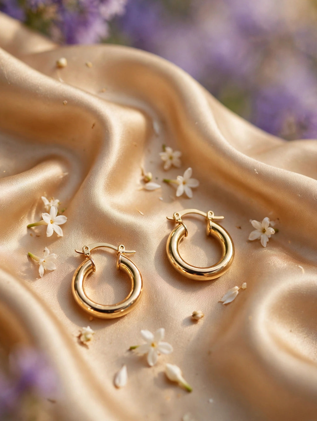 Argollas tubo medianas (dorado y plateado) — Dorado