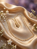 Collar cadena de corazones dorados