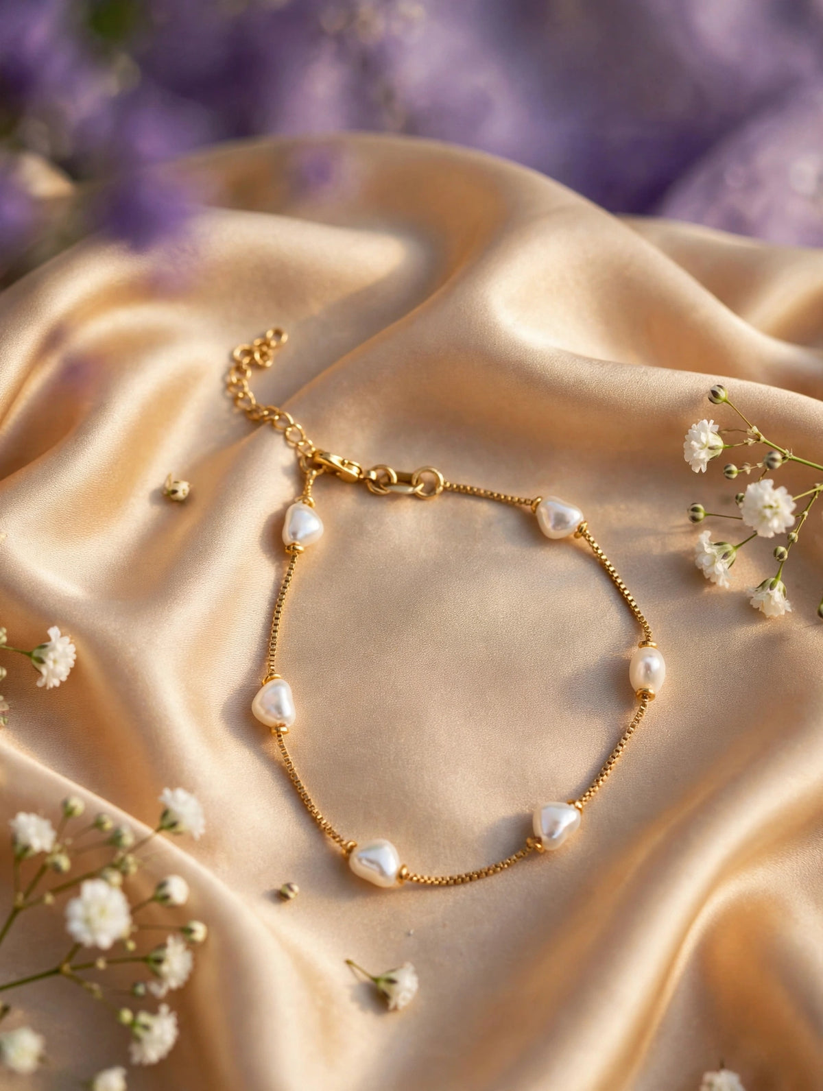 Pulsera de perlas barrocas